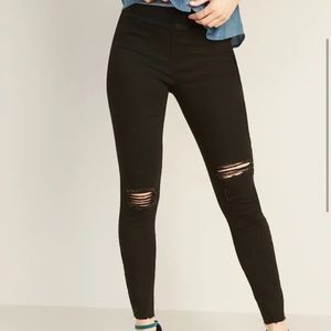 Mid-Rise Distressed Rockstar Jeggings for Women